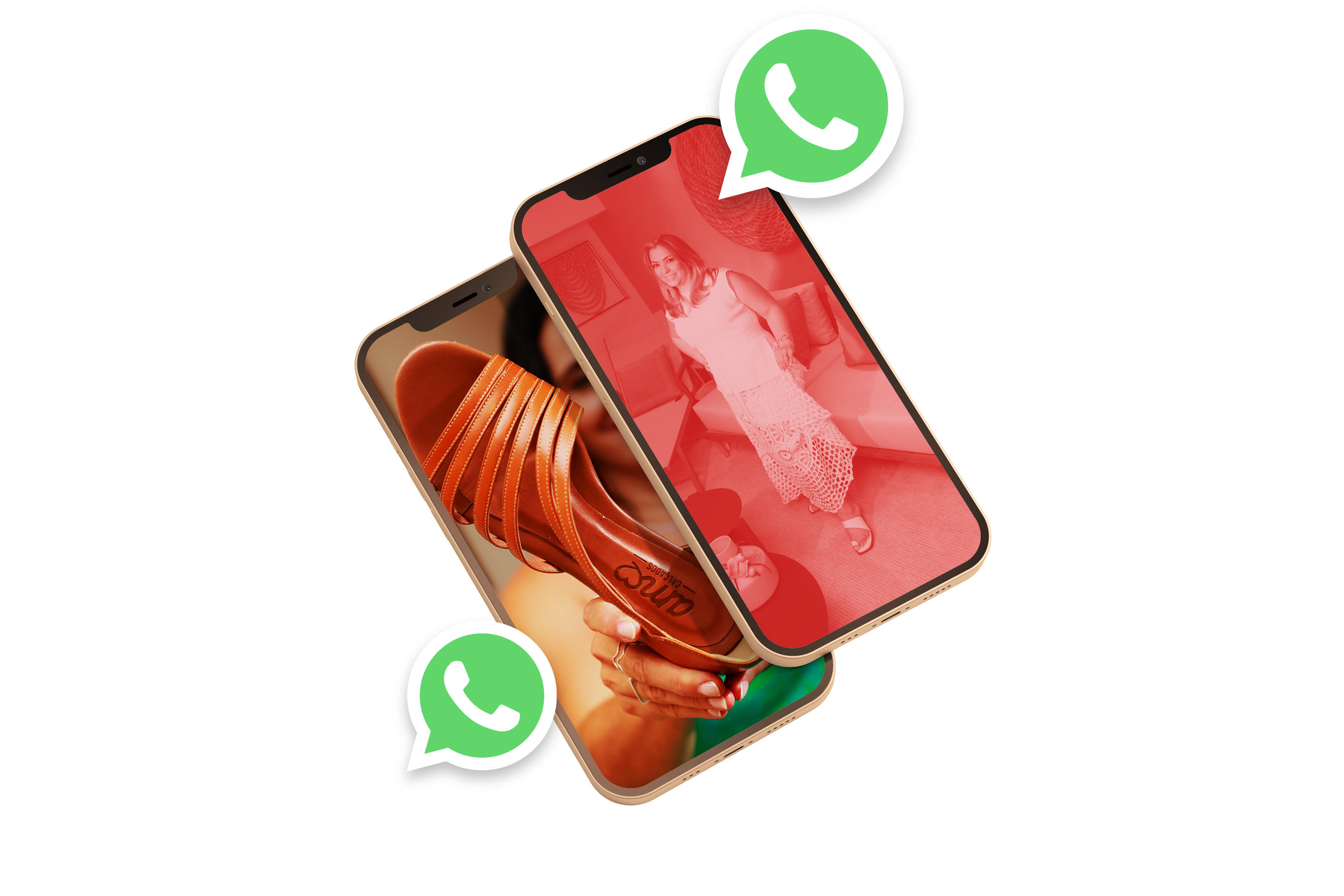 WhatsApp interface mockup